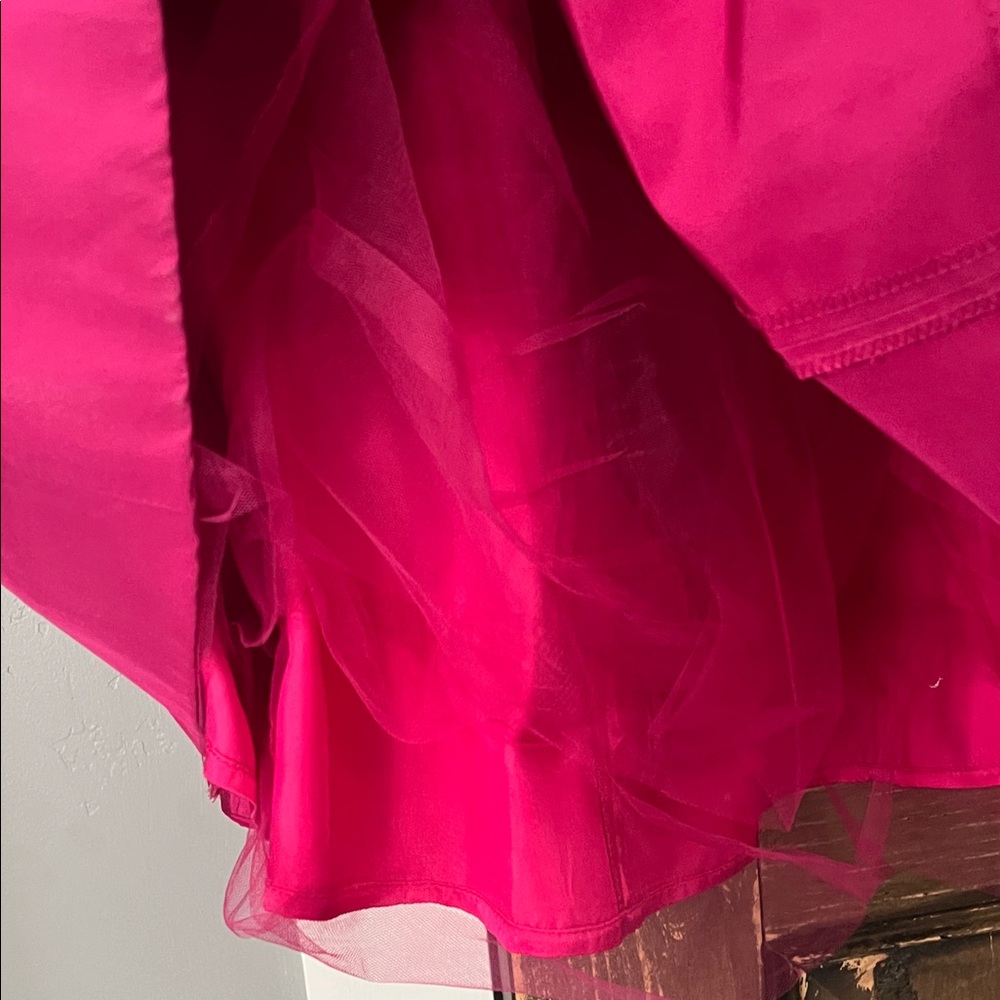 J. Crew Vibrant Pink A-Line strapless dress - Picture 5 of 5